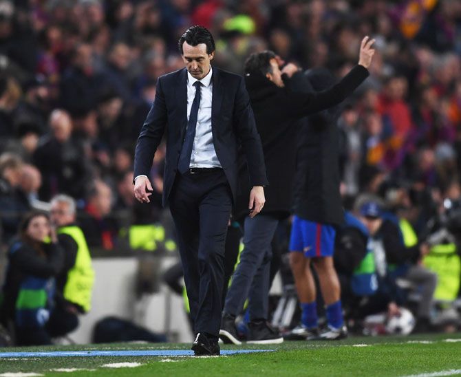 PSG manager Unai Emery says he 'has no explanation for what transpired in the last few minutes'