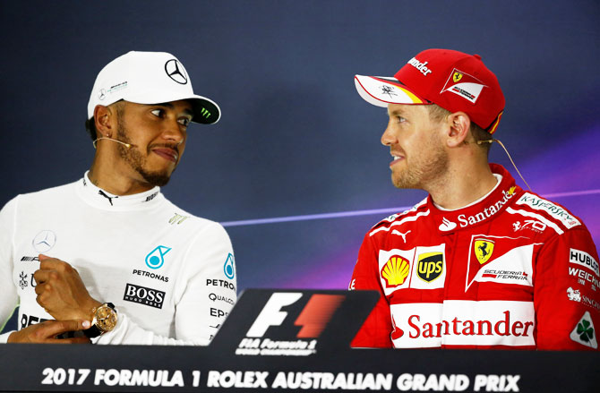 Lewis Hamilton 'grateful to have fight with Vettel'