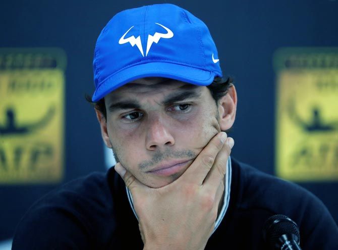 Rafael Nadal during a press conference