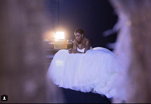 A pensive-looking Serena Williams