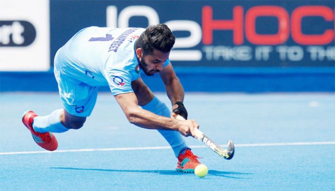 India's Harmanpreet Singh struck the 2nd goal for India in their Super 4s match against Pakistan to enter the Asia Cup final on Saturday