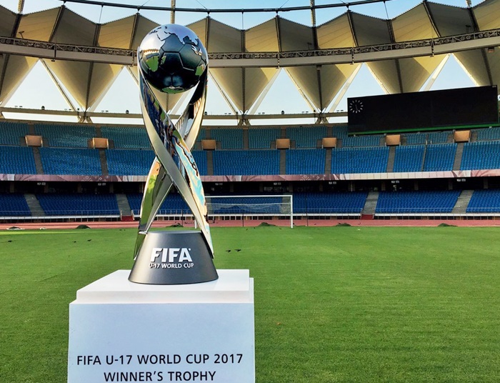 The trophy of the FIFA Under-17 World Cup India, 2017