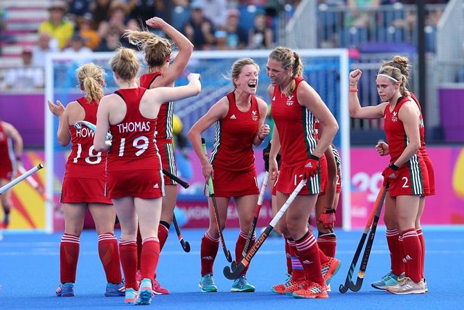 Wales players celebrate