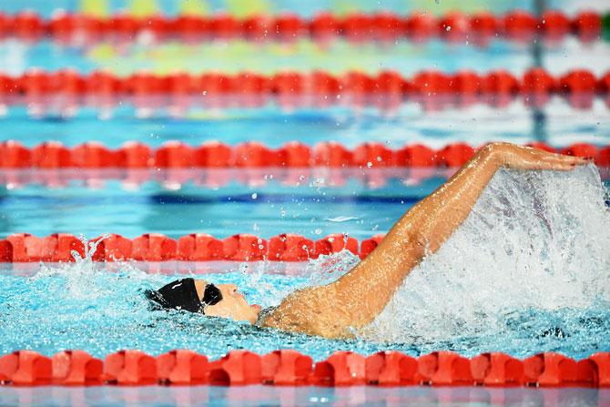 New Zealand's Sophie Pascoe competes during the women's SM10 200m individual medley final at Optus Aquatic Centre