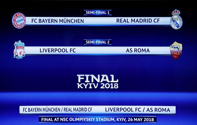 2018 Champions League semis draw