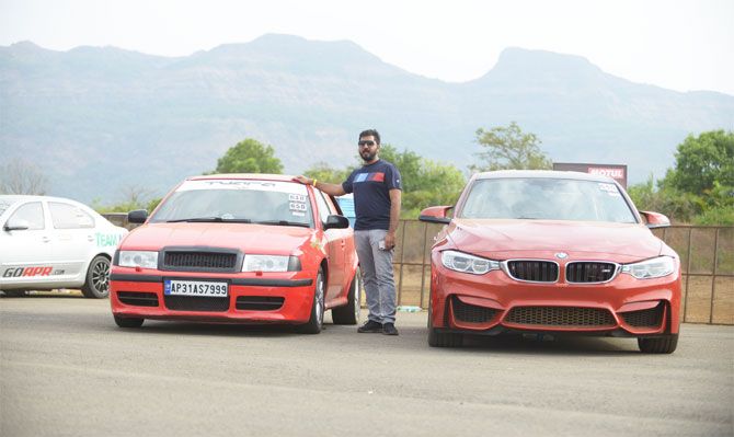 Vizag's Stephen Pachigalla poses with his winning car