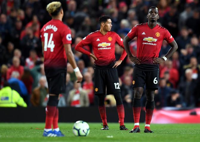 Manchester United Star Paul Pogba, right. Photograph: Michael Regan/Getty Images