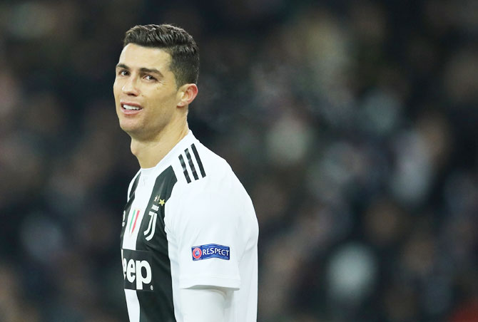 Juventus' Cristiano Ronaldo is a picture of frustration during their match against Young Boys at Stade de Suisse in Bern, Switzerland, on Wednesday 