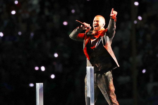 Justin Timberlake performs during the Pepsi Super Bowl LII Halftime Show