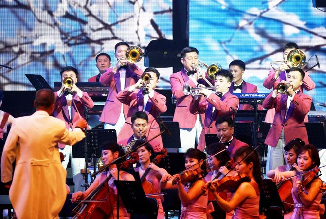 The performance is the first by North Koreans in the South since 2000, when another orchestra crossed the border for a joint concert to mark Korea's Liberation Day on August 15