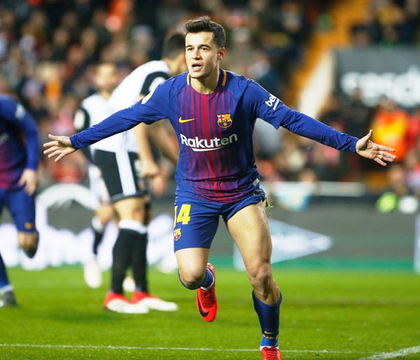 Football Briefs: Coutinho scores first Barca goal to put club in Copa ...