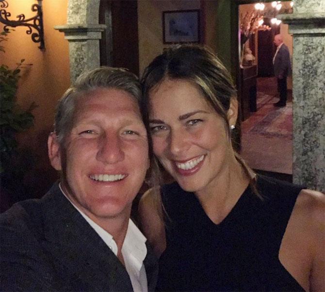 Former Germany footballer Bastian Schweinsteiger and girlfriend Ana Ivanovic