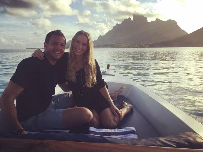 2018 Australian Open champ Caroline Wozniacki with her boyfriend David Lee