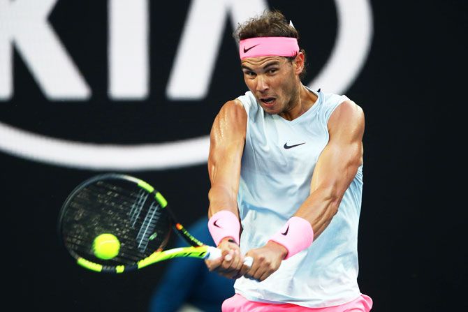 Top seed Rafael Nadal was seen at the Australian Open in a sleeveless tank-top after a decade