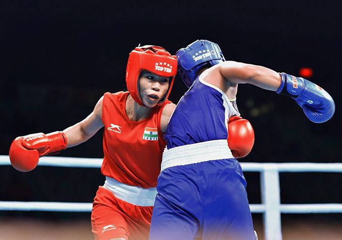 Despite her aggressive approach Mary Kom surprisingly finished with a silver medal