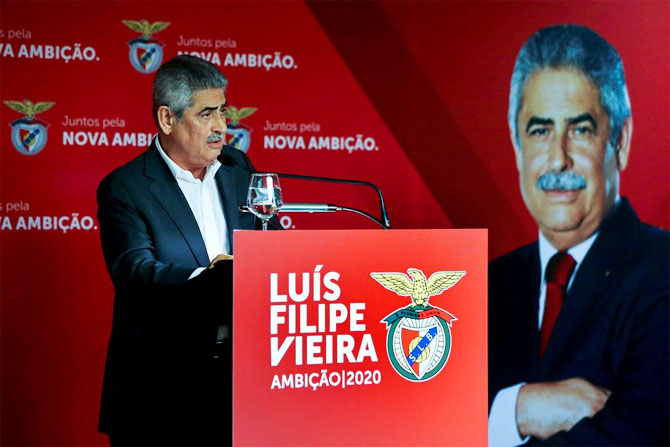 Luis Filipe Vieira, president of Portuguese football club, Benfica