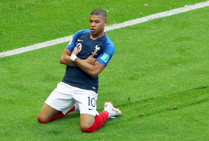 Mbappe was joined by compatriot Antoine Griezmann and Raphael Varane on the 10-man shortlist