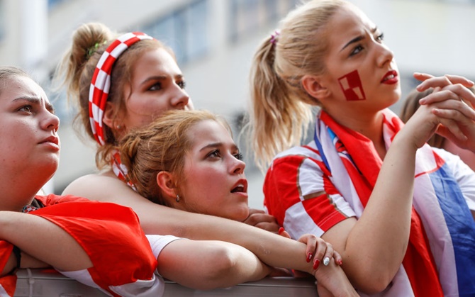 PIX: Pride and tears for Croatians after World Cup final loss - Rediff ...
