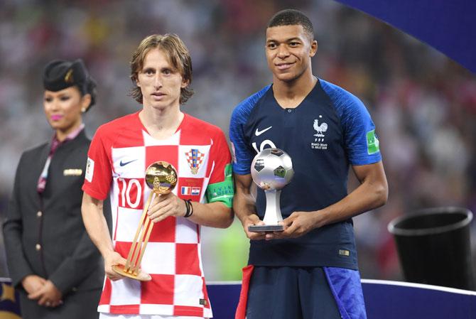 Luka Modric and Kylian Mbappe