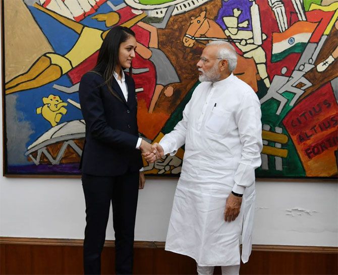India's rising table tennis star Manika Batra meets Prime Minister Narendra Modi on Monday