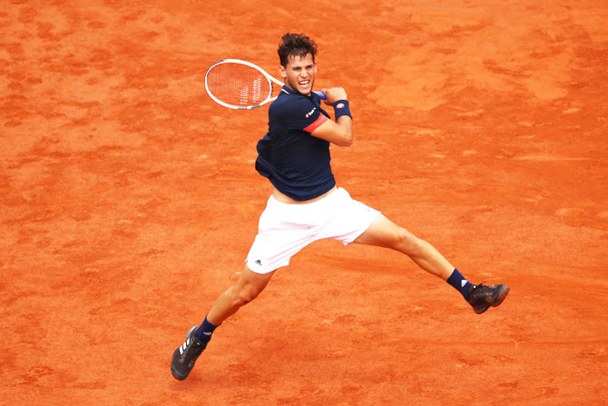 Dominic Thiem returns against Marco Cecchinato