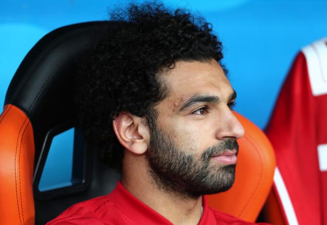 Egypt's Mohamed Salah was benched in the opening match against Uruguay