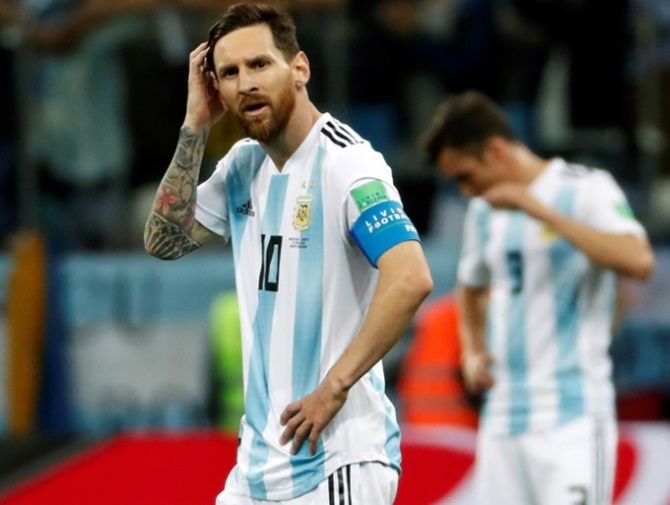 Lionel Messi has been on the losing side in all four of his finals with Argentina -- three in the Copa America and at the 2014 World Cup -- and has not scored in four World Cup knockout stages