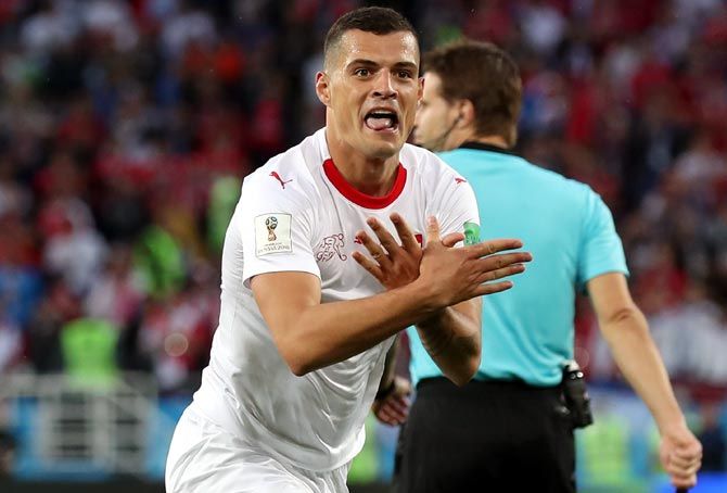Captain Granit Xhaka and midfielder Xherdan Shaqiri were key figures -- both with their goals and provocative celebrations -- when the Swiss beat Serbia 2-1 in the group stage in 2018 in a contest with heavy political undertones.