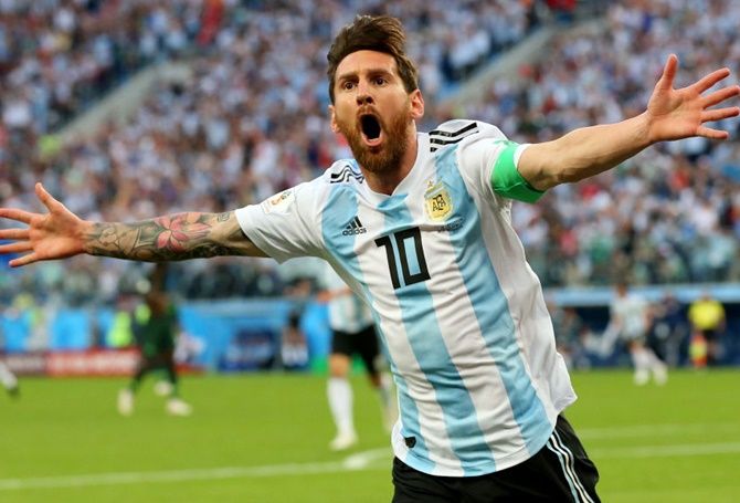 Lionel Messi scored the opening goal against Nigeria on Tuesday
