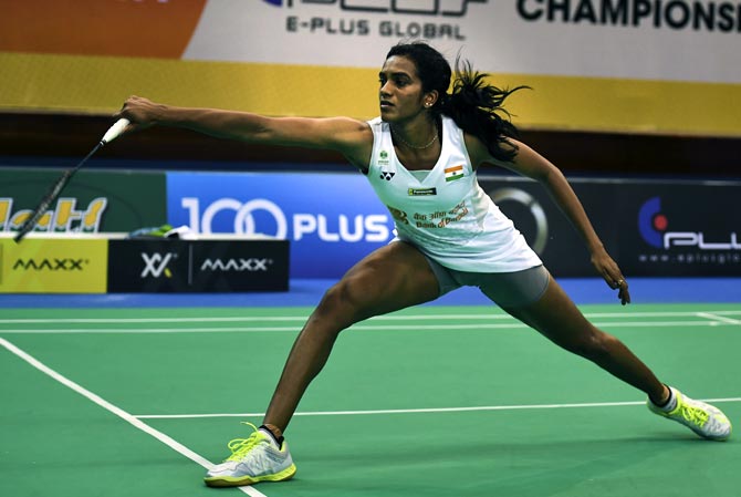 SEE: Sindhu practices ahead of Olympics