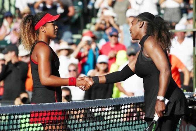 Naomi Osaka and Serena Williams