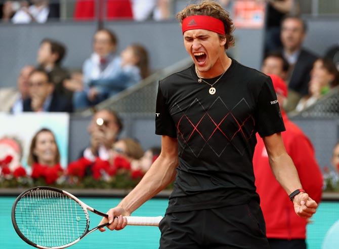 Zverev has struggled with his serve for most of the season but looked in complete control against Canadian Auger-Aliassime, winning 25 of his 27 first-serve points