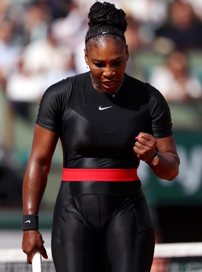 The secret behind Serena's superhero catsuit at French Open - Rediff Sports