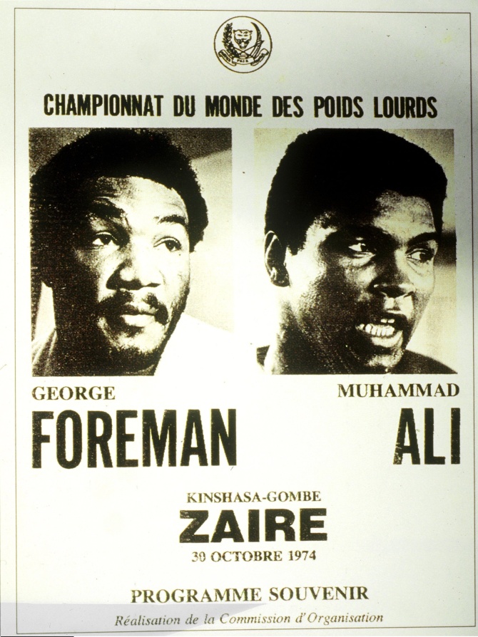 The boxing programme promoting the World Heavyweight Championship between George Foreman and Muhammad Ali