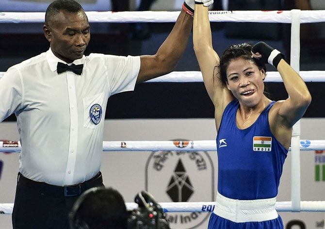 Mary Kom is placed top of the charts in the 48kg division with 1700 points