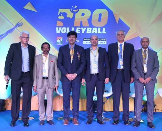 The Pro Volleyball League teams and their owners were unveiled in Mumbai