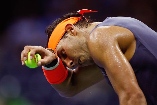 It was a humid evening in New York and Rafael Nadal felt it bad