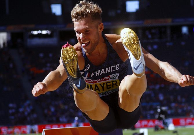Kevin Mayer is the first Frenchman to hold the decathlon world record
