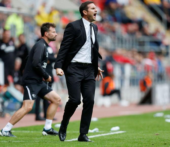 Derby County manager Frank Lampard