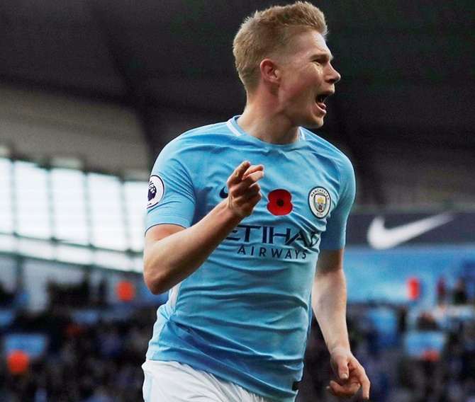 Kevin De Bruyne guided Manchester City to the Premier League title -- his fourth crown in seven seasons at the club.