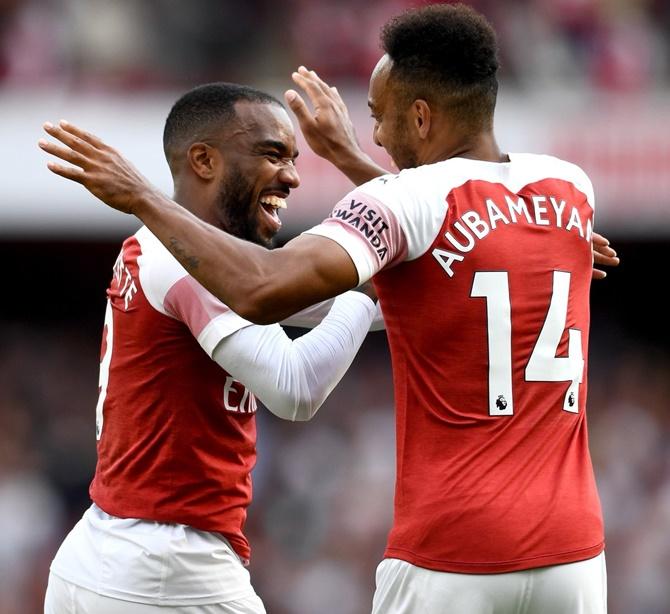 Alexandre Lacazette and Pierre-Emerick Aubameyang