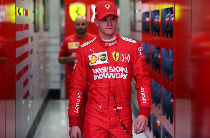 Mick Schumacher, son of seven times world champion Michael, made his Formula One test debut with Ferrari at the Bahrain circuit in April this year