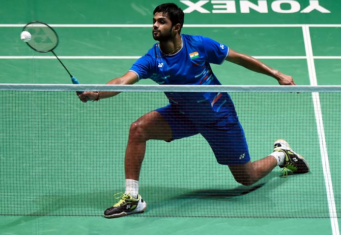B Sai Praneeth thrashed Tahiti's Louis Beaubois 21-5, 21-6 in the just 23 minutes in the opening singles.