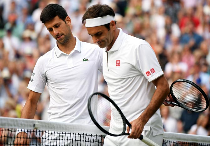 Novak Djokovic and Roger Federer