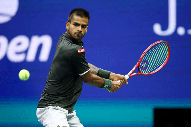  India's Sumit Nagal only qualified for the US Open last week. Photograph: Clive Brunskill/Getty Images