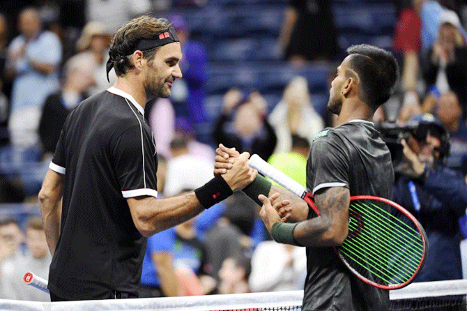 Sumit Nagal had taken a set off Roger Federer in his first round loss at the US Open last month
