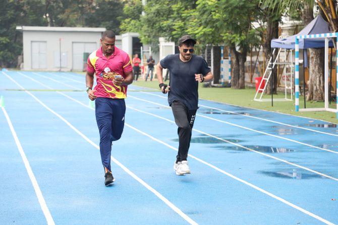 Yohan Blake and Anil Kapoor