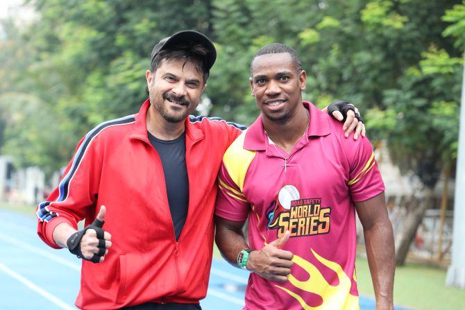 Anil Kapoor and Yohan Blake