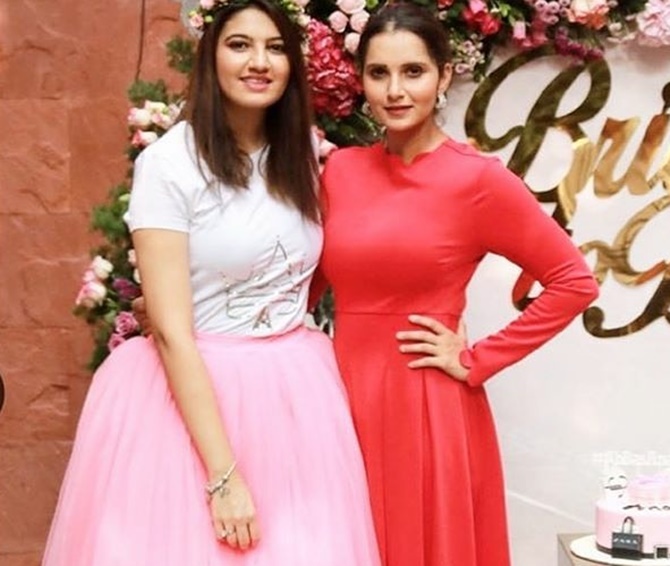 670px x 566px - Sania Mirza gears up for sister's wedding - Rediff.com
