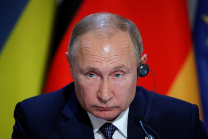 Russian President Vladimir Putin expressed his views after a Normandy-format summit in Paris, France, on Monday